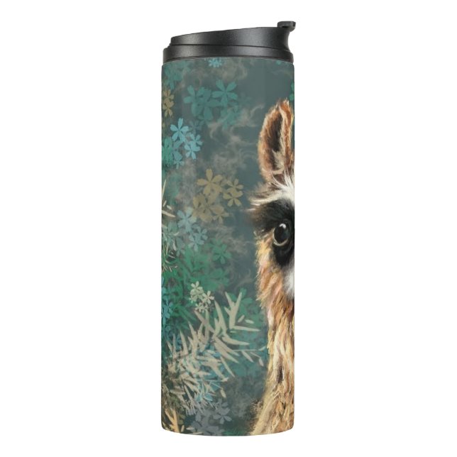 Bouteilles Isothermes Curieux Bébé Llama Funny Thermal Tumbler (Tourné sur la gauche)