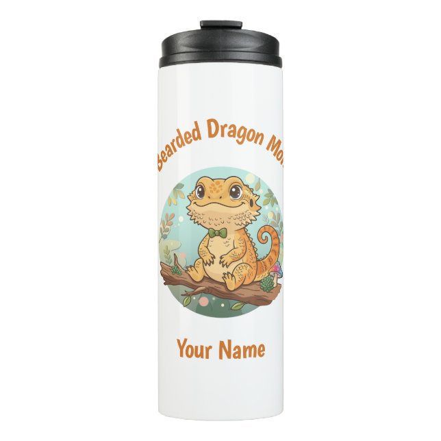 Bouteilles Isothermes Custom Bearded Dragon Mom Thermal Tumbler (Devant)