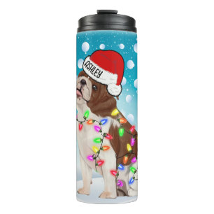 Bouteilles Isothermes Custom Christmas Anglais Chien de taureau Tête de