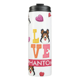 Bouteilles Isothermes Custom Cute Valentine's Day Chien berger allemand