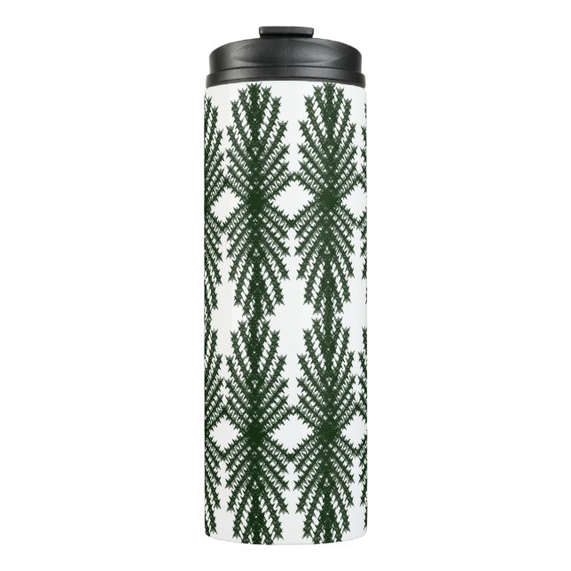 Bouteilles Isothermes Custom Forest Green Pine Tree Abstract Pattern (Devant)