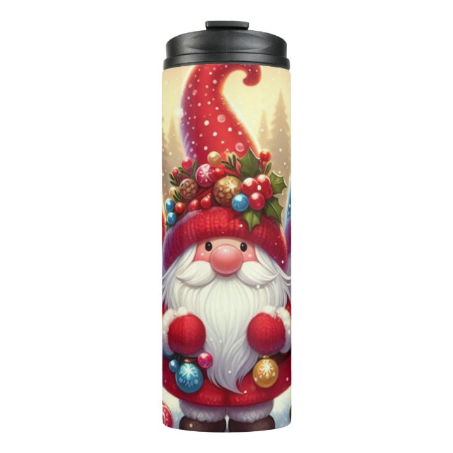 Bouteilles Isothermes Custom Santa Gnome Christmas Tumblr – Holiday Gift (Devant)