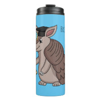 Cute armadillo avec dessin animé de la casquette d