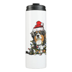Bouteilles Isothermes Cute berger australien Père Noël Christmas Tree Li