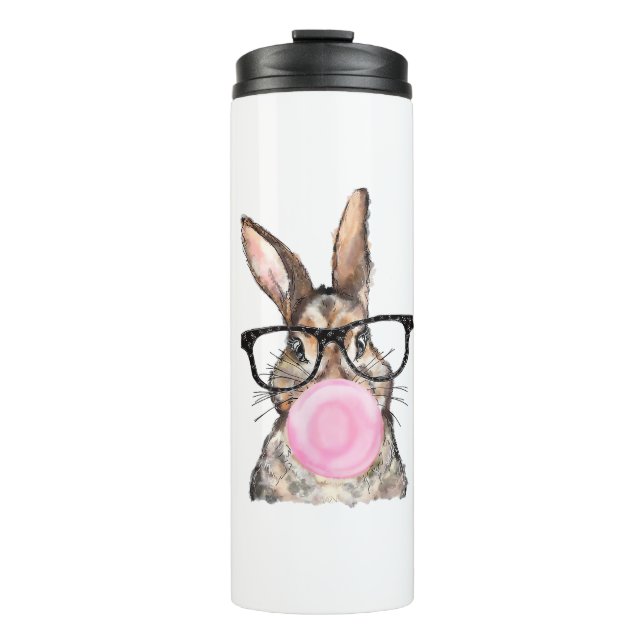 Bouteilles Isothermes Cute Bunny Glasses Bubblegum Easter Day Girls Kids (Devant)