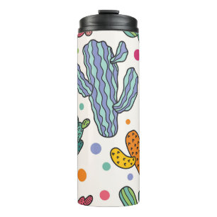 Bouteilles Isothermes Cute Cactus Vintage Motif sans couture