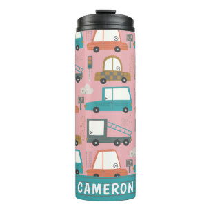 Bouteilles Isothermes Cute Cars Camions Rose Personnalisé