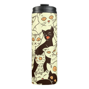 Bouteilles Isothermes Cute Cats Vintage Motif papier peint