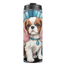 Cute Cavalier Roi Charles Pastel Verre