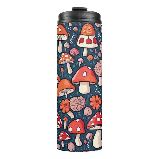 Bouteilles Isothermes Cute champignons feuille cottage design (Devant)