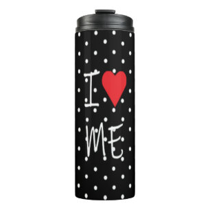 Bouteilles Isothermes Cute Classy Noir Blanc Polka Dot Rouge Coeur Amour