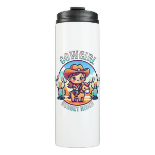 Bouteilles Isothermes Cute Cow Girl Horse équitation Cowgirl Sunset Ride
