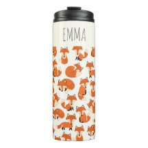 Cute Fox Woodland Automne Forest Motif