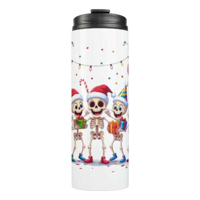 Bouteilles Isothermes Cute Funny Skeletons Christmas & New Year Celebrat (Devant)