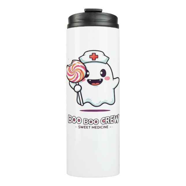 Bouteilles Isothermes Cute Ghost Nurse Boo Boo Crew Halloween classique  (Devant)