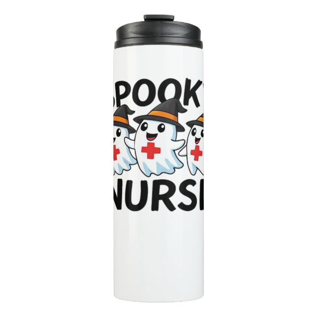 Bouteilles Isothermes Cute Halloween Nurse Ghosts Cartoon classique T-Sh (Devant)