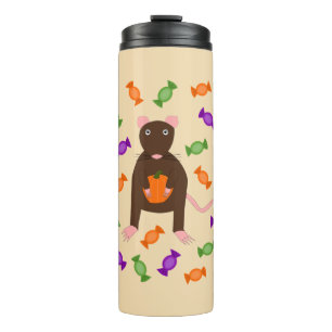 Bouteilles Isothermes Cute Halloween Rat et Citrouille