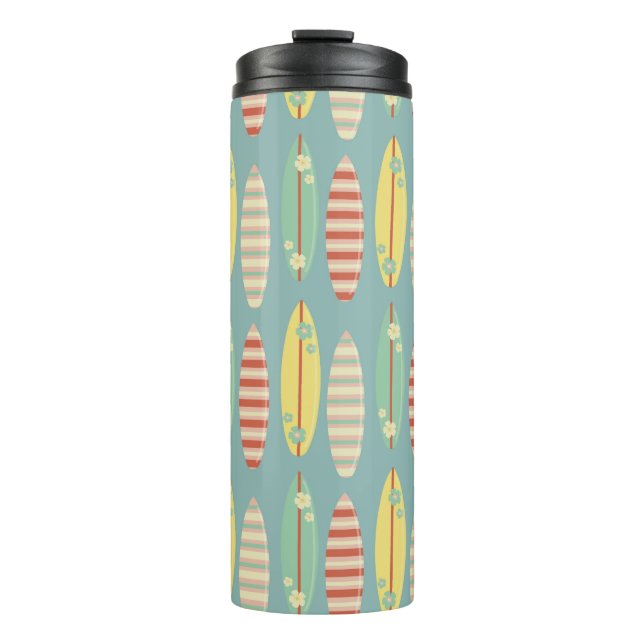 Bouteilles Isothermes Cute Hippie Hawaii Surf Surf Surfboard Motif Blue (Devant)