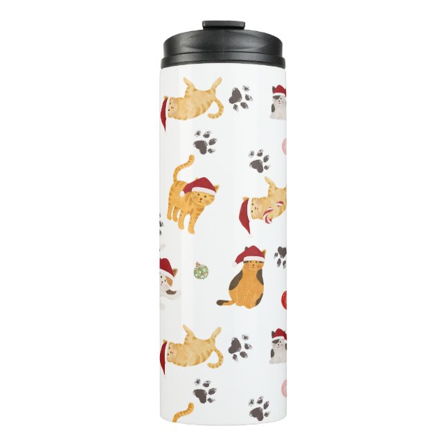 Bouteilles Isothermes Cute Holiday Cat Pattern (Devant)