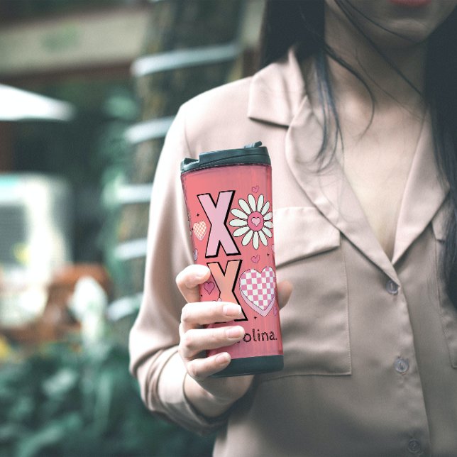 Bouteilles Isothermes Cute Hugs&Kisses XOXO Pink Love in Valentine's Day (Créateur téléchargé)