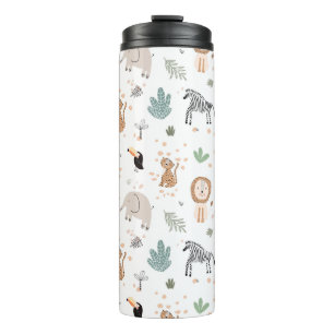 Bouteilles Isothermes Cute Jungle Rainforest Animaux Motif