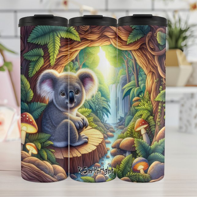 Bouteilles Isothermes Cute Koala en Forêt Magique (Créateur téléchargé)
