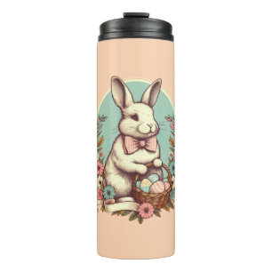 Bouteilles Isothermes Cute, lapin de Pâques vintage/oeuf/panier