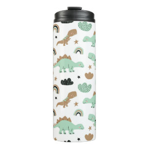 Bouteilles Isothermes Cute Mint Green Dinosaur Motif