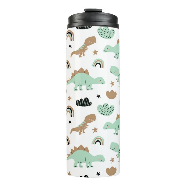 Bouteilles Isothermes Cute Mint Green Dinosaur Motif (Devant)