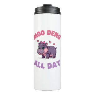 Bouteilles Isothermes Cute MOO DENG TOUTE LA JOURNÉE Gamer Amoureux des