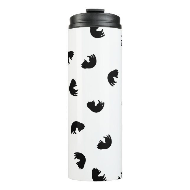 Bouteilles Isothermes CUTE Motif de chat noir et blanc (Devant)