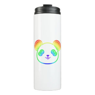Bouteilles Isothermes Cute Panda Bear Dans Les Couleurs De L'Arc-En-Ciel