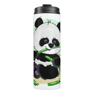 Bouteilles Isothermes Cute Panda nom personnalisé tumbler 4/4