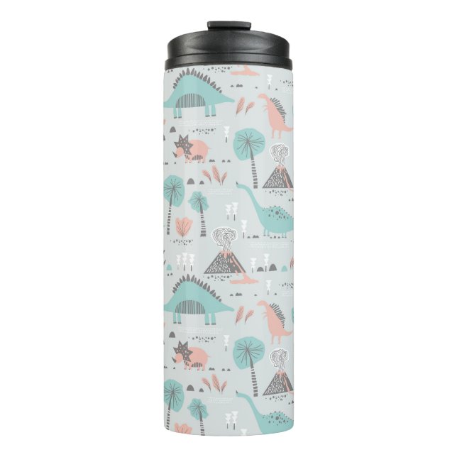 Bouteilles Isothermes Cute Pastel Dinosaur Motif (Devant)