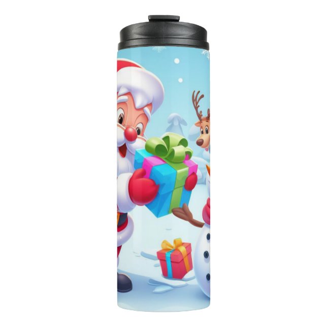Bouteilles Isothermes Cute Père Noël et Snowman (Devant)