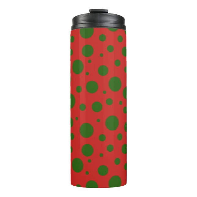 Bouteilles Isothermes Cute polka point Noël Rouge Vert motif (Devant)