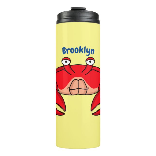 Bouteilles Isothermes Cute red crab cartoon (Devant)