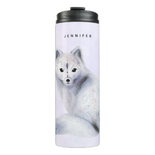 Bouteilles Isothermes Cute renard nordique avec marques florales