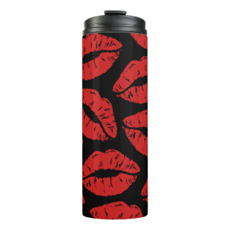 Bouteilles Isothermes Cute Rouge Lipstick Bisses Kiss Lips motif