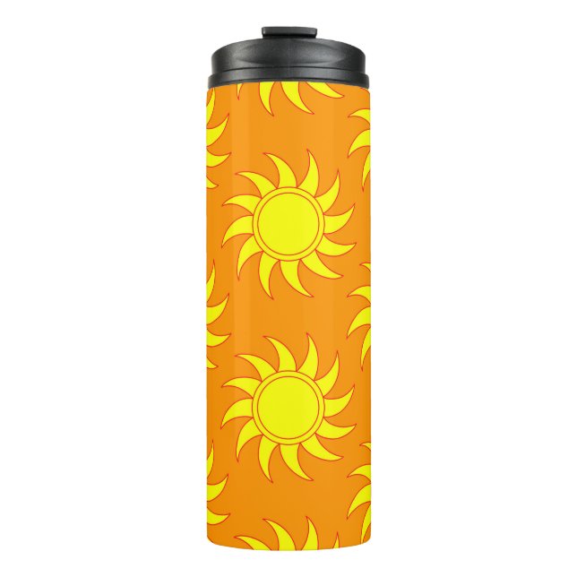 Bouteilles Isothermes Cute seamless pattern of sun. Doodle hand drawn st (Devant)
