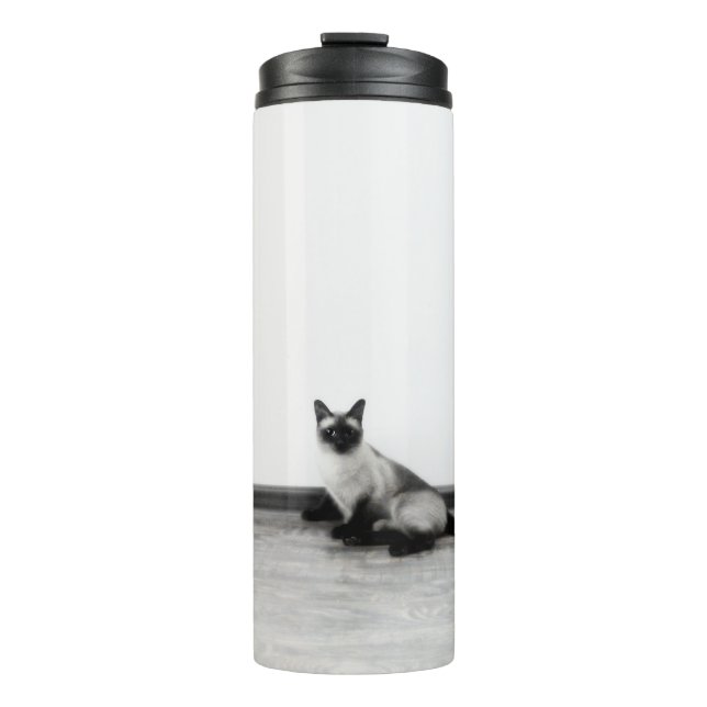 Bouteilles Isothermes CUTE Siamese photo de chat (Devant)