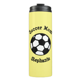 Bouteilles Isothermes Cute Soccer Ball Text Soccer Maman Personnalisée