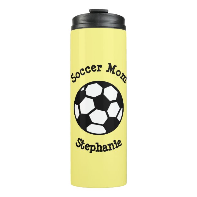 Bouteilles Isothermes Cute Soccer Ball Text Soccer Maman Personnalisée (Devant)