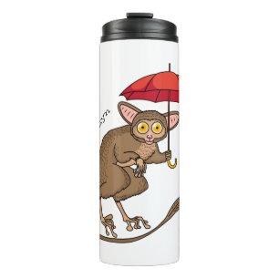 Bouteilles Isothermes Cute Tarsier avec dessin animé parapluie