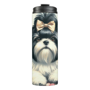 Bouteilles Isothermes Cute Vintage peinture Shih-Tzu