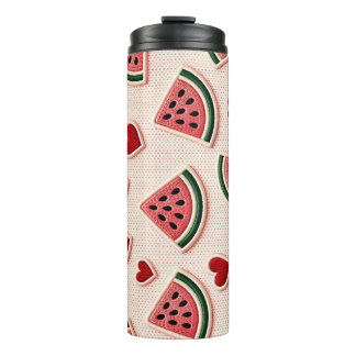 Bouteilles Isothermes Cute Watermelon & Hearts Pattern Aesthetic School