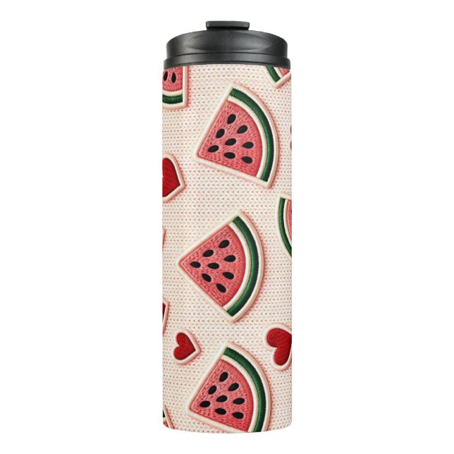Bouteilles Isothermes Cute Watermelon & Hearts Pattern Aesthetic School  (Devant)