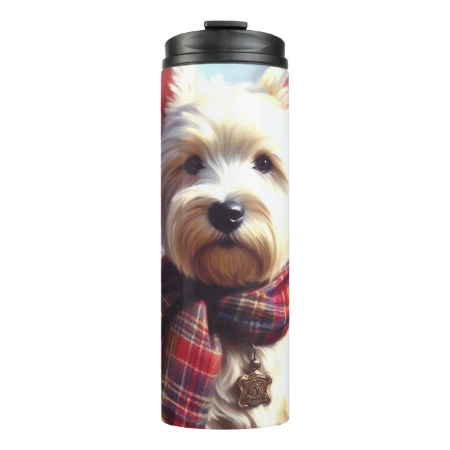 Bouteilles Isothermes Cute West Highland Peinture de Terrier blanc (Devant)