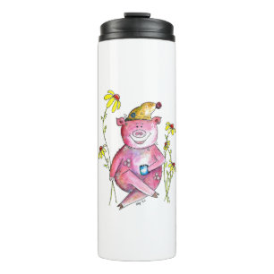Bouteilles Isothermes Cute Whimsical Cochon Boire Café