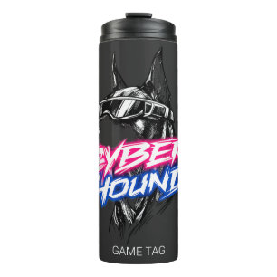 Bouteilles Isothermes Cyber Hound Doberman Cyberpunk Gobelet Thermique -